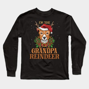 Im The Grandpa Reindeer Christmas Funny Pajamas Funny Christmas Gift Long Sleeve T-Shirt